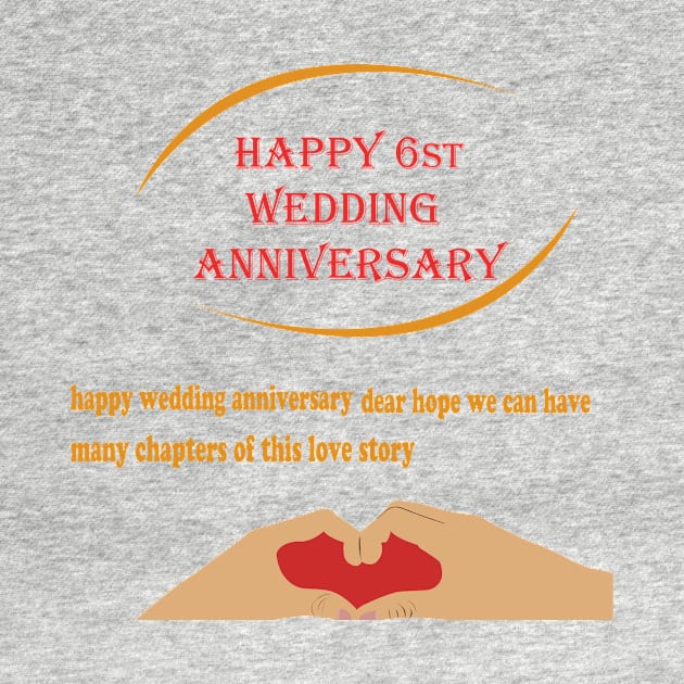 happy 6st wedding anniversary by best seller shop